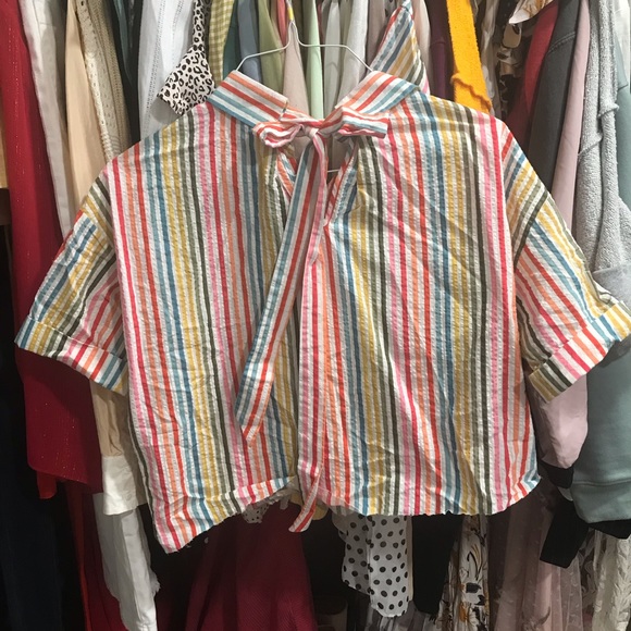 Striped button up top - Picture 4 of 4